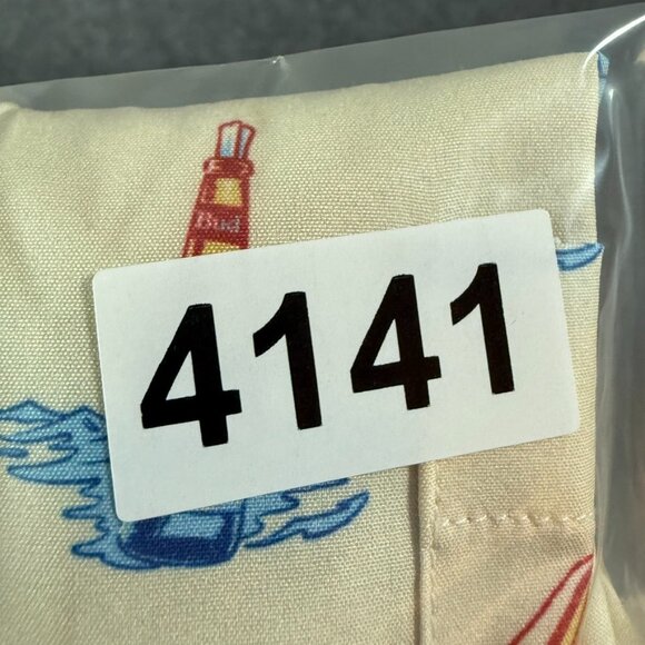 Rsvlts‎ Budweiser Kunuflex Short Sleeve Button Shirt Cream Red Vacation Sz Large - Picture 11 of 11